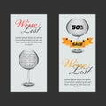 Wine list menu template on white and black Royalty Free Stock Photo