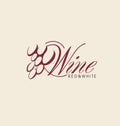 Wine logo design Royalty Free Stock Photo