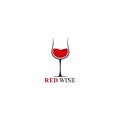 Wine logo design template Vector illustration Royalty Free Stock Photo