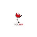 Wine logo design template Vector illustration