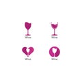Wine logo design template