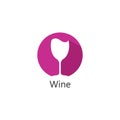 Wine logo design template