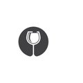 Wine Logo Template vector symbol Royalty Free Stock Photo
