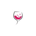 Wine Logo Template vector symbol Royalty Free Stock Photo