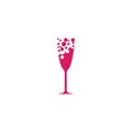 Wine Logo Template vector symbol Royalty Free Stock Photo