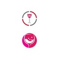 Wine Logo Template vector symbol Royalty Free Stock Photo