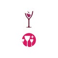 Wine Logo Template vector symbol Royalty Free Stock Photo