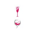 Wine Logo Template vector symbol Royalty Free Stock Photo