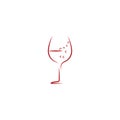 Wine Logo Template vector symbol Royalty Free Stock Photo