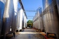 Wine making tanks industrial photography Royalty Free Stock Photo