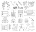 Wine making and wine tasting design elements Royalty Free Stock Photo