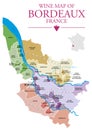 Wine map of Bordeaux