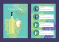 Wine Map Pages Templates with Bottle on Cover Royalty Free Stock Photo