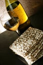 Wine and matzoh Royalty Free Stock Photo