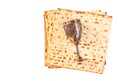 wine and matzoh (jewish passover bread) Royalty Free Stock Photo
