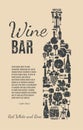 Wine menu card .