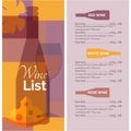 Wine menu list stencil print Royalty Free Stock Photo