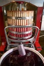 Wine mixing during fermentation process, Grape Press, Bordeaux Vineyard Royalty Free Stock Photo