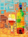 Wine mosaic Royalty Free Stock Photo