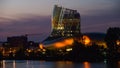 Wine museum of Bordeaux near Garonne river, France.