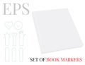 Book marker template, die cut and laser cutting layers vector