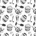 Wine pattern seamless. Winemaking illustration set.