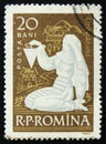 Wine peasant, Kneeling Woman and Grapes, circa 1960