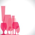 Wine pink glass