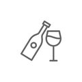 Wine, Portugal icon. Element of Portugal icon. Thin line icon for website design and development, app development