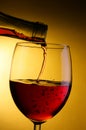 Wine pour into glass Royalty Free Stock Photo