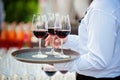 Wine Pour.wine glass Royalty Free Stock Photo