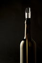 Wine pouring spout on empty wine bottle Royalty Free Stock Photo