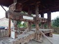 19th century wine press in Vielle-Brioude, Auvergne, France