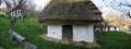 Wine press house and cellar with thatched roof Royalty Free Stock Photo