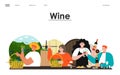 Wine producing and drinking website landing page