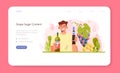 Wine production web banner or landing page. Grape wine Royalty Free Stock Photo