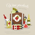 Wine Products Flat Life Still Poster