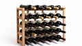 High-quality Wine Rack: Isolated On White Background