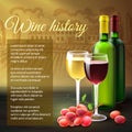 Wine Realistic Background Royalty Free Stock Photo