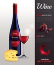 Wine Realistic Poster