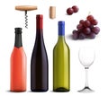 Wine Realistic Set Royalty Free Stock Photo