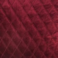 Wine red diamond quilted velvet fabric texture