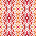 Wine red Geometric Watercolor. Amazing Seamless Pattern. Hand Drawn Stripes. Brush Texture. Wonderfu