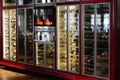 wine refrigerators cave expo Royalty Free Stock Photo