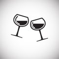Wine related icon on background for graphic and web design. Simple vector sign. Internet concept symbol for website