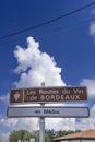 Wine road in Medoc, Bordeaux, Aquitaine, France