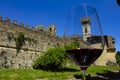 Wine with romance. Wine and castle. Castles of Tuscany wine region of Chianti, Italy.