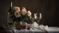 Wine, romance, and champagne, a luxurious celebration generated by AI Royalty Free Stock Photo