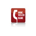 Vector wine seller icon useful for logotype Royalty Free Stock Photo