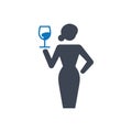 Wine Service Icon Royalty Free Stock Photo